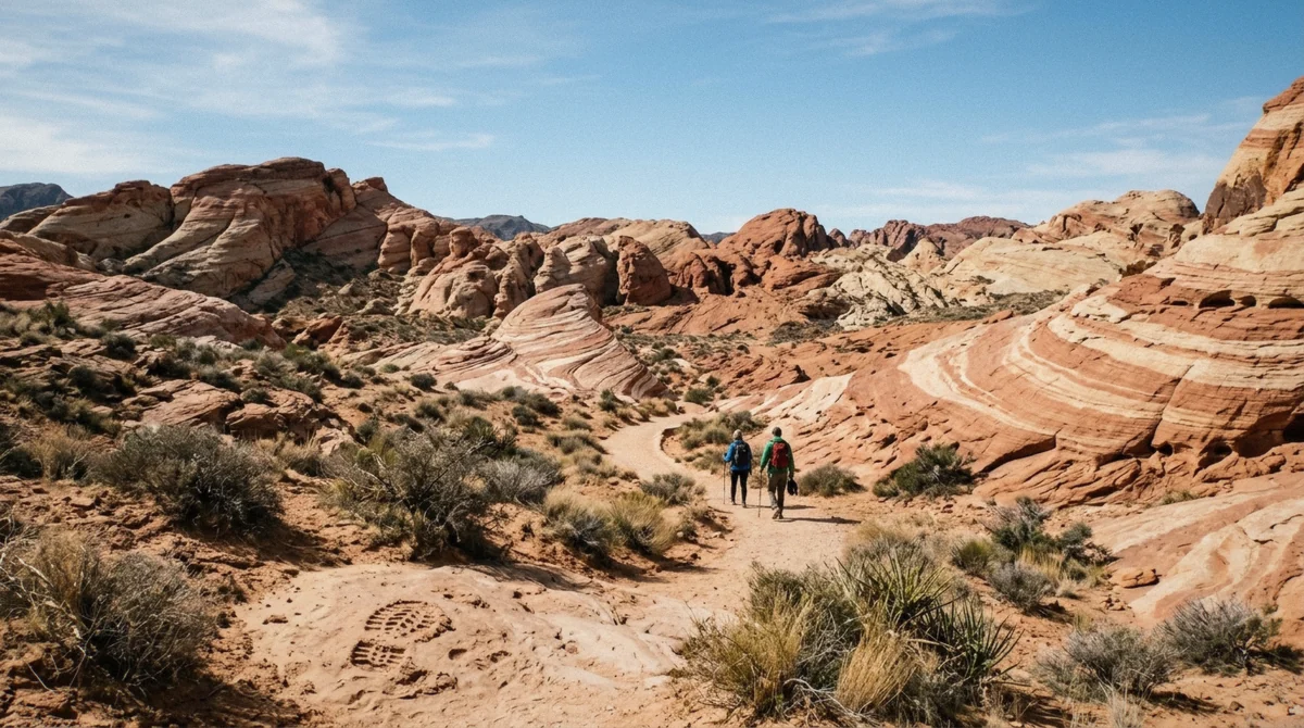 Red sandstone formations along the scenic road, the main things to do in Valley of Fire State Park, Nevada